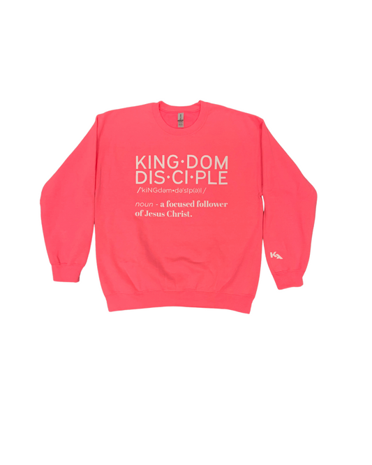 Kingdom Disciple Heavy Blend Crewneck Sweatshirt Pink